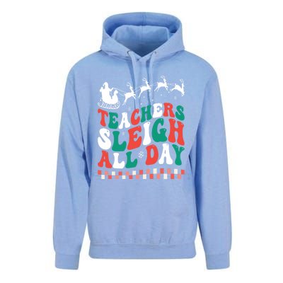 Teachers Sleigh All Day Meaningful Gift Unisex Surf Hoodie