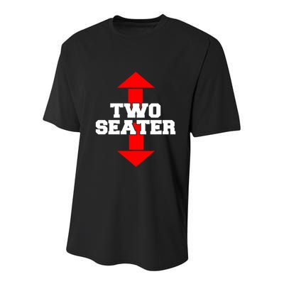 Two Seater Arrow Funny Novelty Joke I Adult Humor Funny Gift Youth Performance Sprint T-Shirt