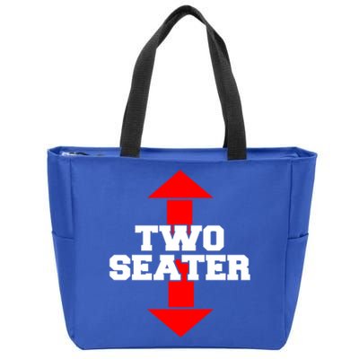 Two Seater Arrow Funny Novelty Joke I Adult Humor Funny Gift Zip Tote Bag