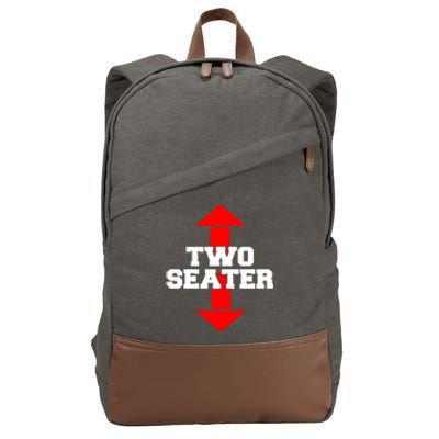 Two Seater Arrow Funny Novelty Joke I Adult Humor Funny Gift Cotton Canvas Backpack