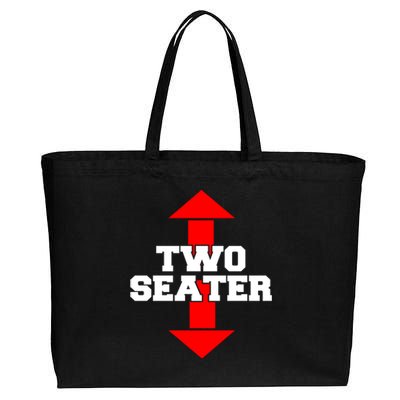 Two Seater Arrow Funny Novelty Joke I Adult Humor Funny Gift Cotton Canvas Jumbo Tote