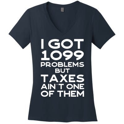 Tax Season Accountant CPA Tax Preparer Pun Joke Gift Women's V-Neck T-Shirt