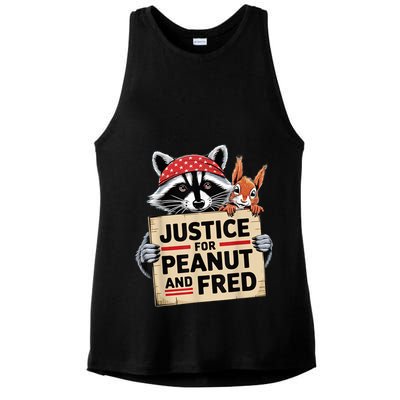 The Squirrel And Fred The Raccon Justice For Peanut Gift Ladies PosiCharge Tri-Blend Wicking Tank