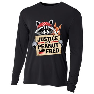 The Squirrel And Fred The Raccon Justice For Peanut Gift Cooling Performance Long Sleeve Crew