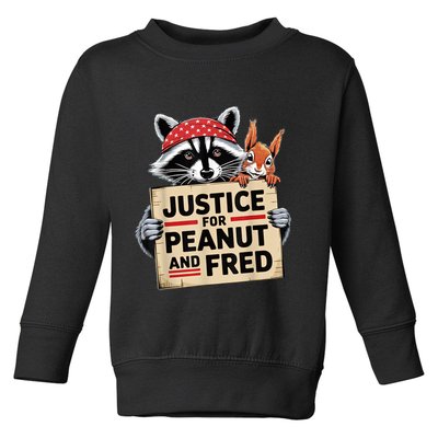 The Squirrel And Fred The Raccon Justice For Peanut Gift Toddler Sweatshirt