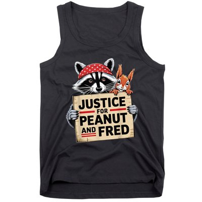 The Squirrel And Fred The Raccon Justice For Peanut Gift Tank Top