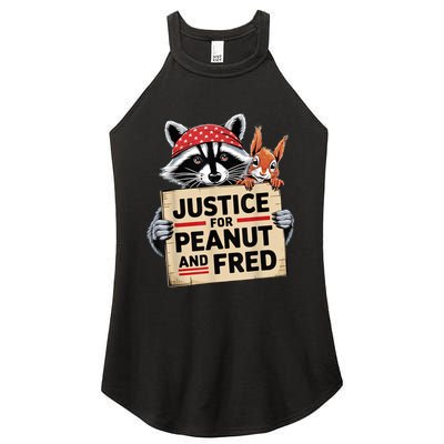 The Squirrel And Fred The Raccon Justice For Peanut Gift Women's Perfect Tri Rocker Tank