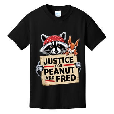 The Squirrel And Fred The Raccon Justice For Peanut Gift Kids T-Shirt