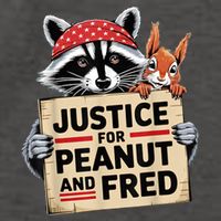 The Squirrel And Fred The Raccon Justice For Peanut Gift Vector Backpack