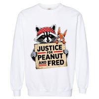 The Squirrel And Fred The Raccon Justice For Peanut Gift Garment-Dyed Sweatshirt