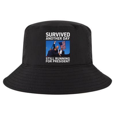 Trump Survived Another Day 2024 Presidential Run Cool Comfort Performance Bucket Hat