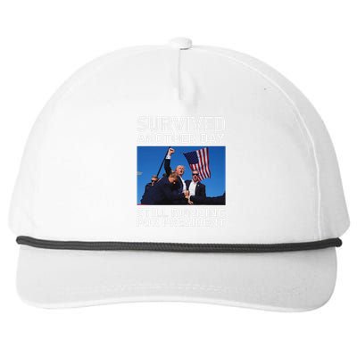 Trump Survived Another Day 2024 Presidential Run Snapback Five-Panel Rope Hat