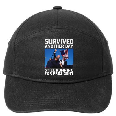 Trump Survived Another Day 2024 Presidential Run 7-Panel Snapback Hat