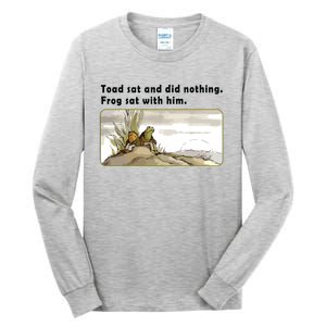 Toad Sat And Did Nothing Frog Toad Book Lover Tall Long Sleeve T-Shirt