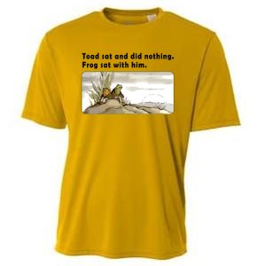 Toad Sat And Did Nothing Frog Toad Book Lover Cooling Performance Crew T-Shirt