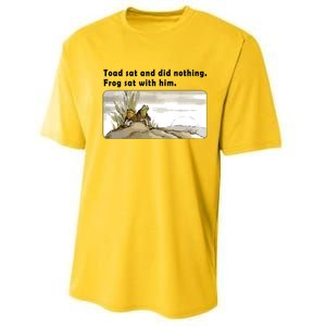 Toad Sat And Did Nothing Frog Toad Book Lover Performance Sprint T-Shirt