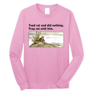 Toad Sat And Did Nothing Frog Toad Book Lover Long Sleeve Shirt