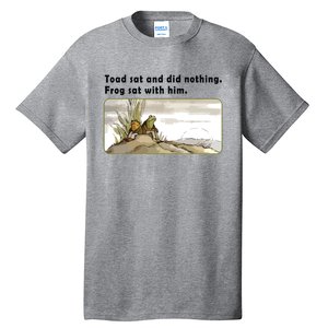 Toad Sat And Did Nothing Frog Toad Book Lover Tall T-Shirt