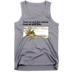 Toad Sat And Did Nothing Frog Toad Book Lover Tank Top