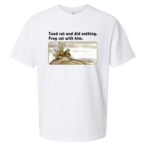 Toad Sat And Did Nothing Frog Toad Book Lover Sueded Cloud Jersey T-Shirt