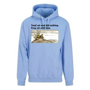 Toad Sat And Did Nothing Frog Toad Book Lover Unisex Surf Hoodie