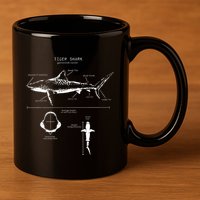 Tiger Shark Anatomy Marine Biologist 11oz C Handle Ceramic Mug