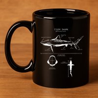 Tiger Shark Anatomy Marine Biologist 11oz C Handle Ceramic Mug