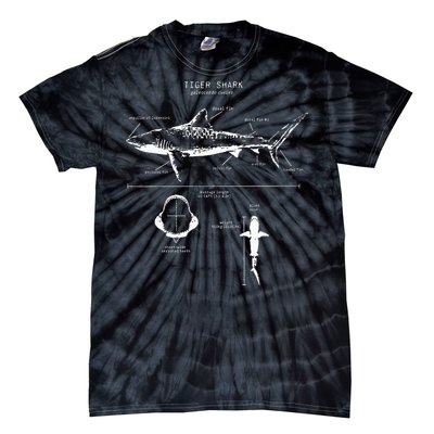 Tiger Shark Anatomy Marine Biologist Tie-Dye T-Shirt