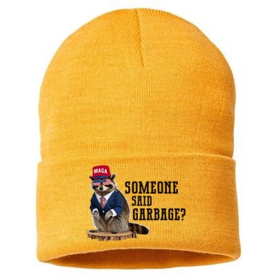 Trump’S Supporters Are Garbage Joe Biden Republican Raccoon Sustainable Knit Beanie