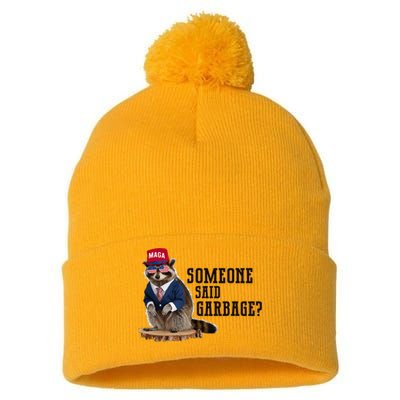 Trump’S Supporters Are Garbage Joe Biden Republican Raccoon Pom Pom 12in Knit Beanie