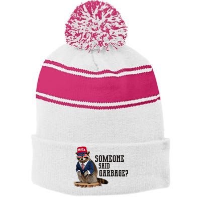 Trump’S Supporters Are Garbage Joe Biden Republican Raccoon Stripe Pom Pom Beanie