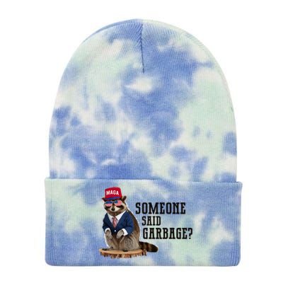 Trump’S Supporters Are Garbage Joe Biden Republican Raccoon Tie Dye 12in Knit Beanie