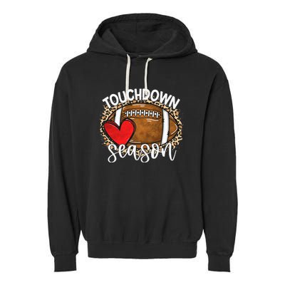 Touchdown Season American Football Game Day Thanksgiving Garment-Dyed Fleece Hoodie