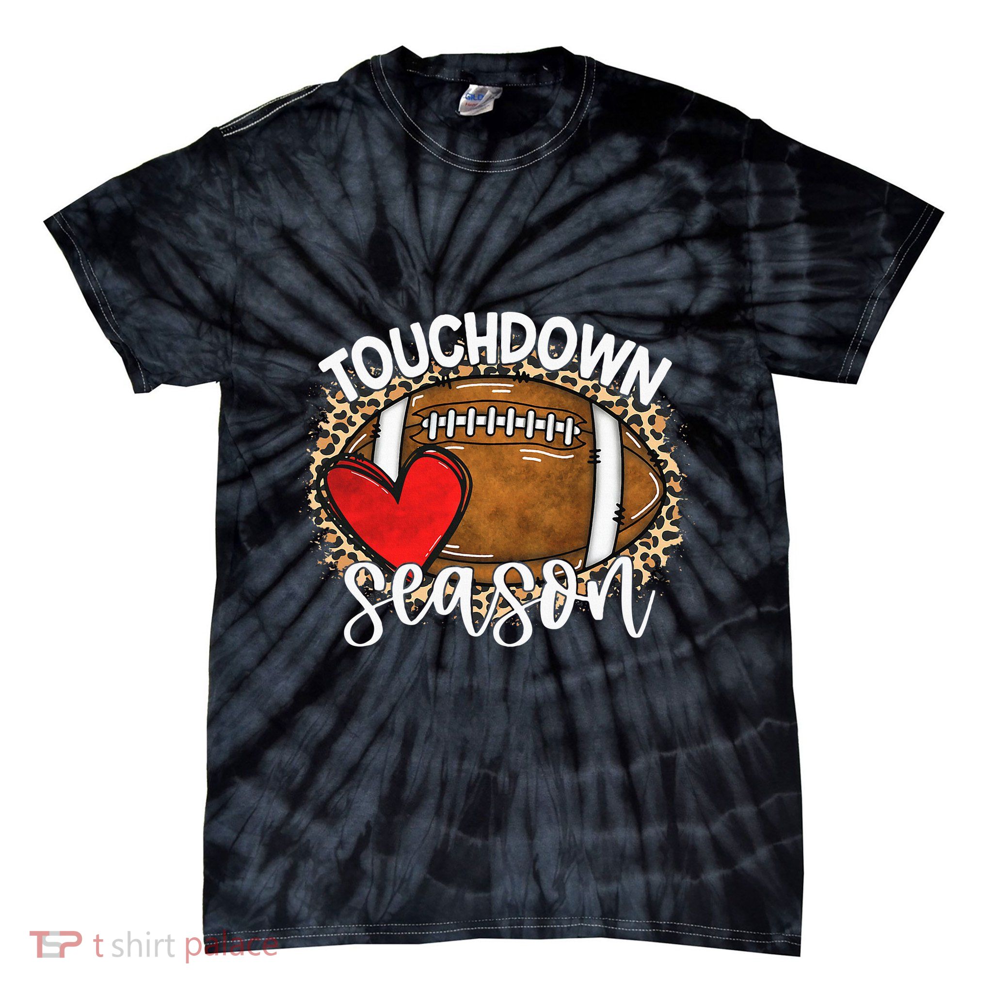 Touchdown Season American Football Game Day Thanksgiving Tie-Dye T-Shirt