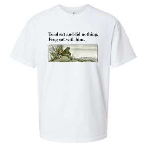 Toad Sat And Did Nothing Frog Sat With Him Apparel Sueded Cloud Jersey T-Shirt