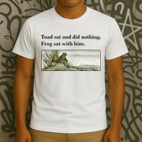 Toad Sat And Did Nothing Frog Sat With Him Apparel T-Shirt