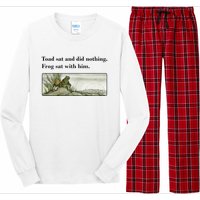 Toad Sat And Did Nothing Frog Sat With Him Apparel Long Sleeve Pajama Set