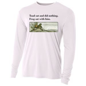 Toad Sat And Did Nothing Frog Sat With Him Apparel Cooling Performance Long Sleeve Crew