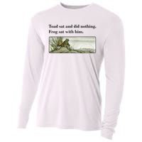 Toad Sat And Did Nothing Frog Sat With Him Apparel Cooling Performance Long Sleeve Crew