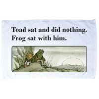 Toad Sat And Did Nothing Frog Sat With Him Apparel Microfiber Hand Towel