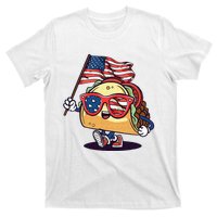 Taco Sunglasses American Flag USA Funny 4th Of July Gifts T-Shirt