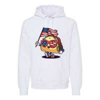 Taco Sunglasses American Flag USA Funny 4th Of July Gifts Premium Hoodie