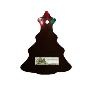 Toad Sat And Did Nothing Frog Sat With Him Apparel Ceramic Tree Ornament