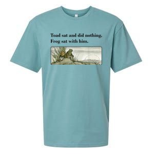 Toad Sat And Did Nothing Frog Sat With Him Apparel Sueded Cloud Jersey T-Shirt