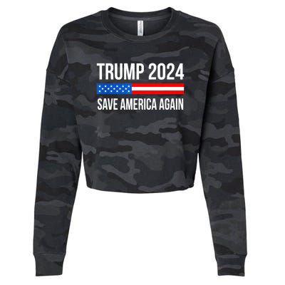 Trump Save America 2024 Cropped Pullover Crew