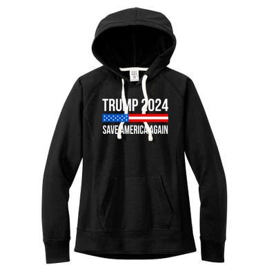 Trump Save America 2024 Women's Fleece Hoodie