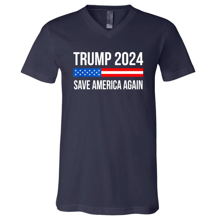 Trump Save America 2024 V-Neck T-Shirt