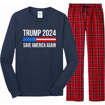 Trump Save America 2024 Long Sleeve Pajama Set