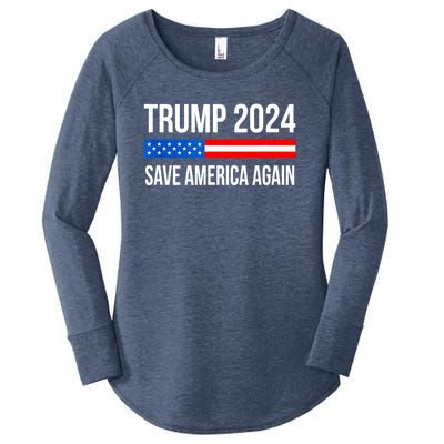 Trump Save America 2024 Women's Perfect Tri Tunic Long Sleeve Shirt