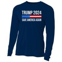 Trump Save America 2024 Cooling Performance Long Sleeve Crew